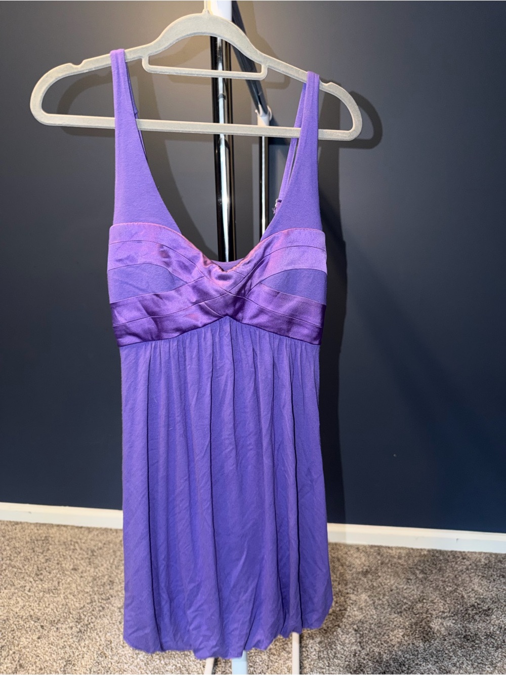 Y2K Purple Sleeveless Chemise Nightdress - Bebe